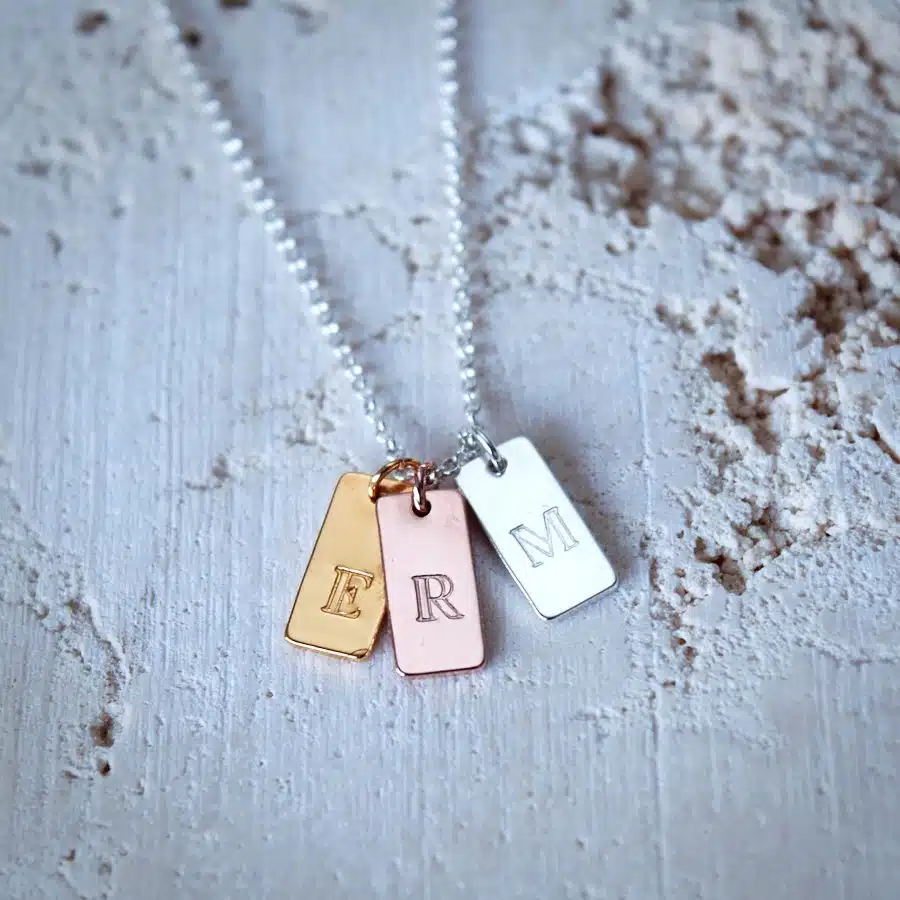 Personalised Initial 3 Letter Necklace