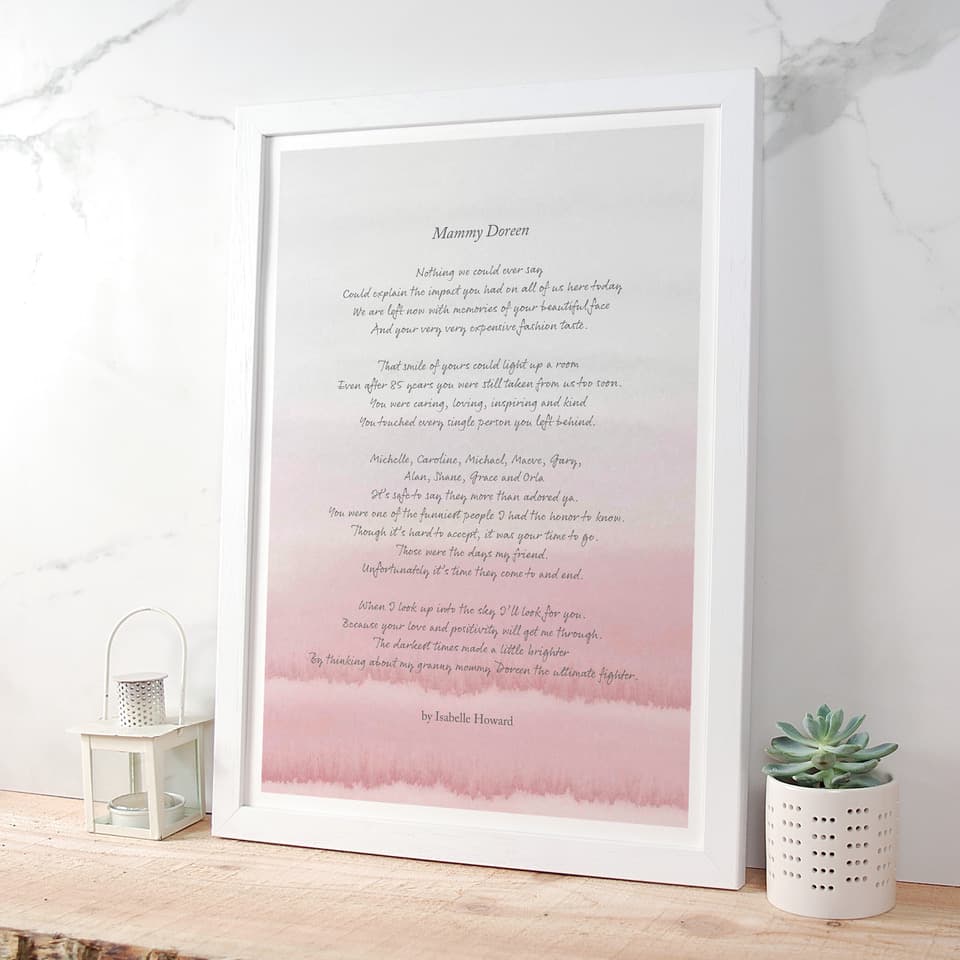 Personalied Poem Print