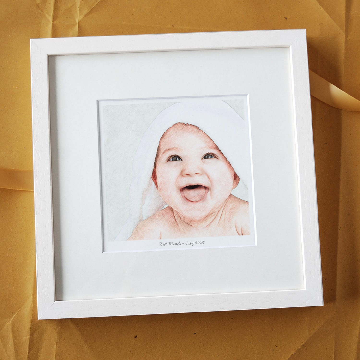 Baby Pencil Style Portrait Gift