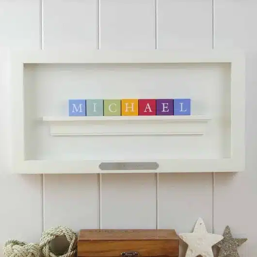 Christening Gift For Boy ABC Frame Close up