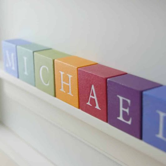 Baptism Gift For Boy ABC Frame Close up