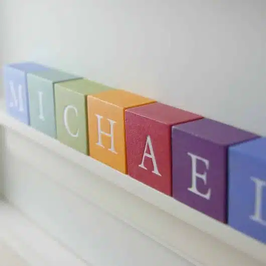 Baptism Gift For Boy ABC Frame Close up