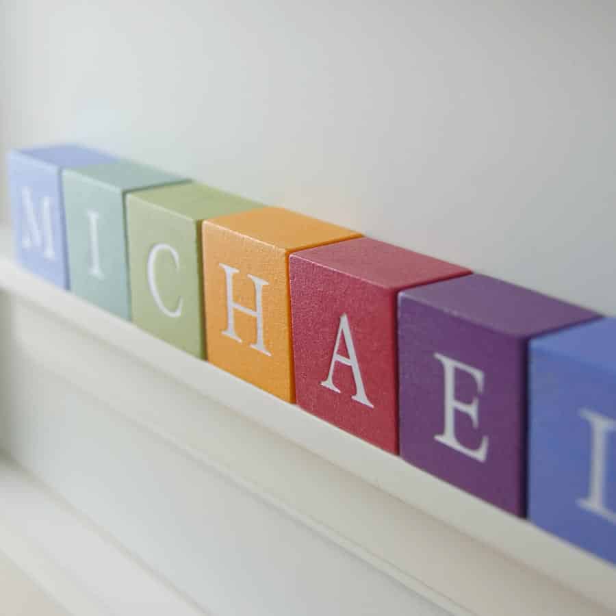 Baptism Gift For Boy ABC Frame Close up