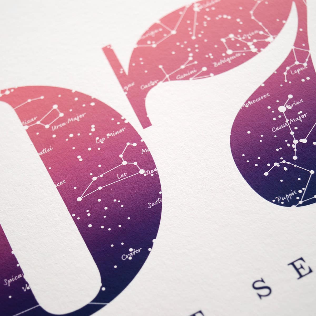 Close up of Birthday Gift Print Number 7 in Pink