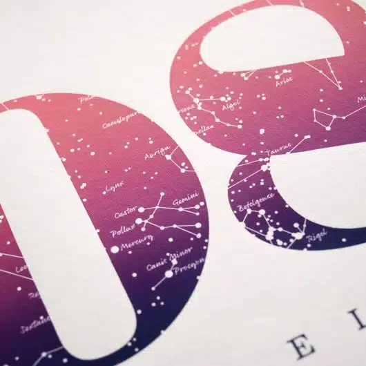 Close up of Birthday Gift Print Number 8 in pink