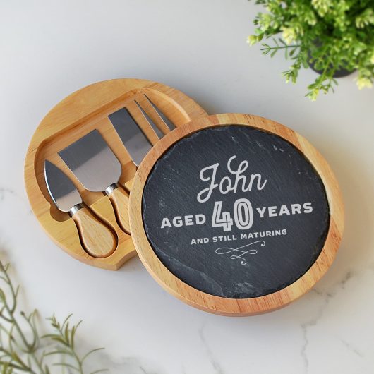 Birthday Gift Slate Cheese board Set with tools