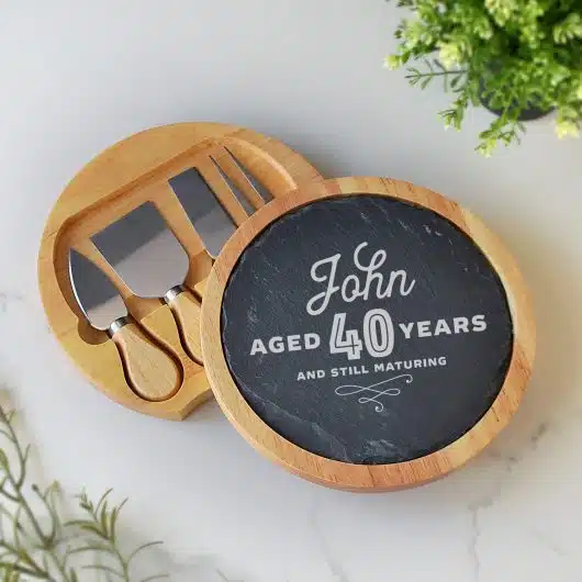 Birthday Gift Slate Cheese board Set with tools