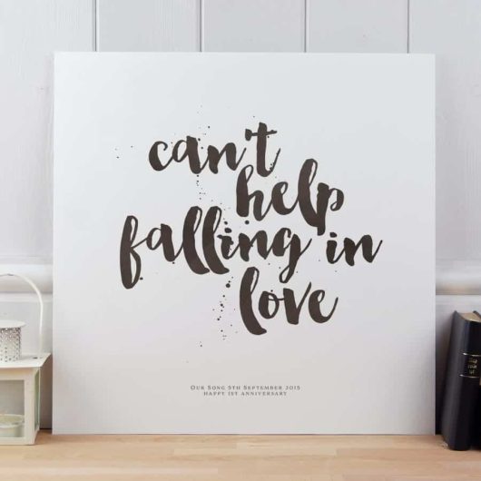 Our wedding song - Art print