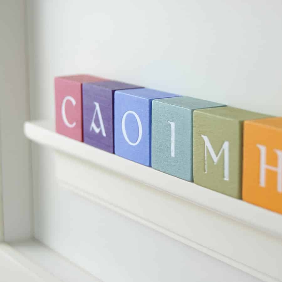 Personalised Vintage Colour Name for Girls -Old Irish Letters - Image 2