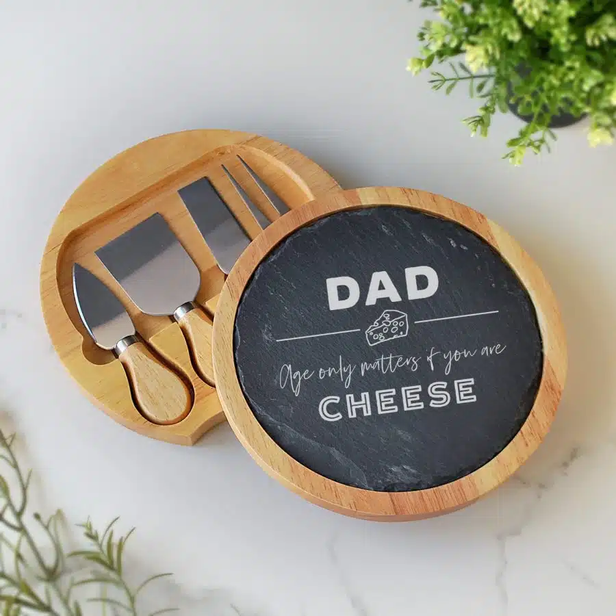 Cheese Pun Slate Cheese Board