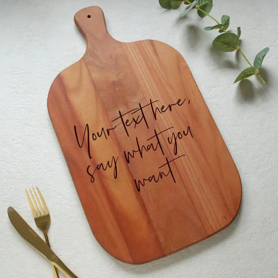 Personalised Cherrywood Custom text chopping board