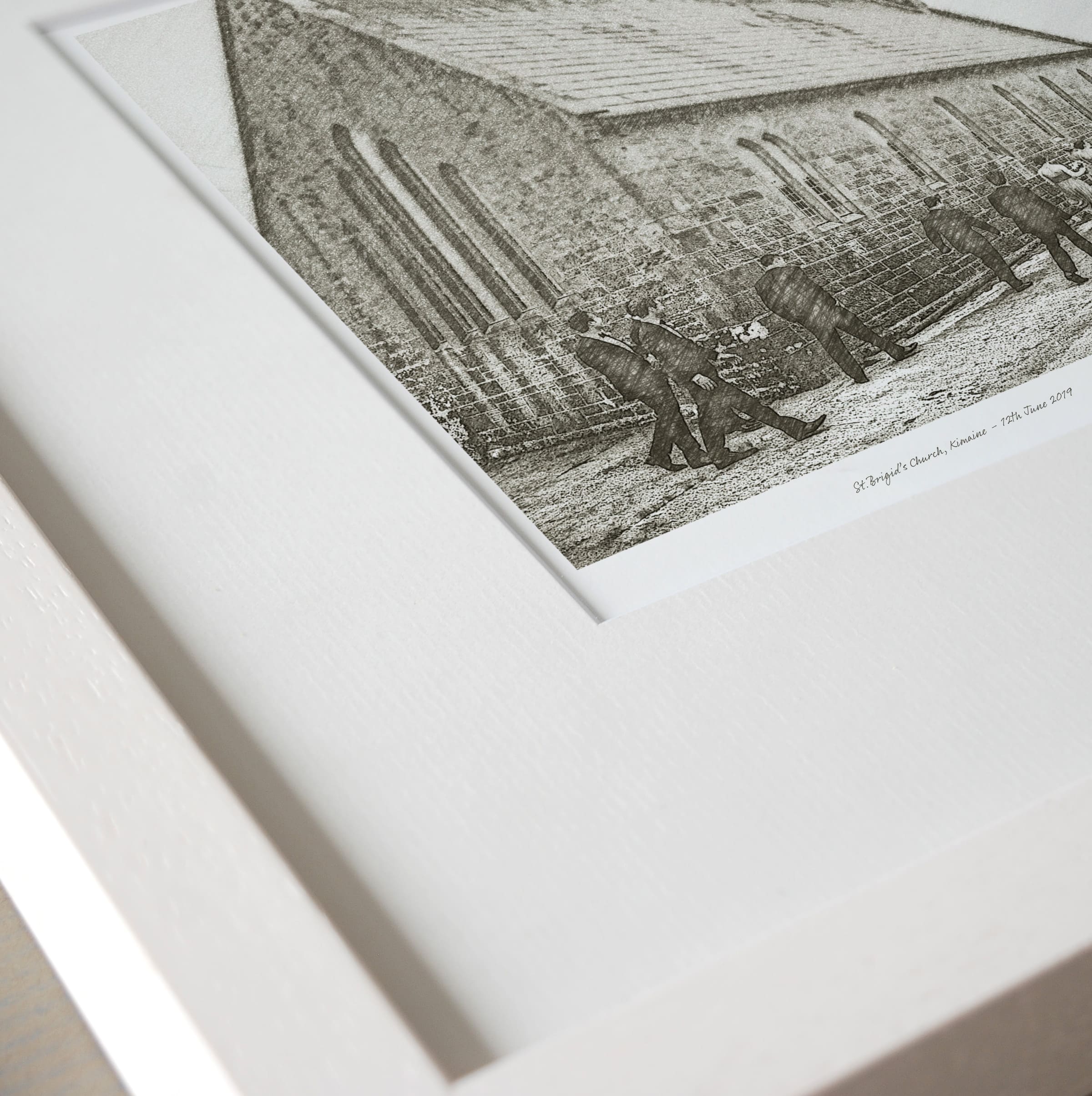 Church Pencil Sketch Print