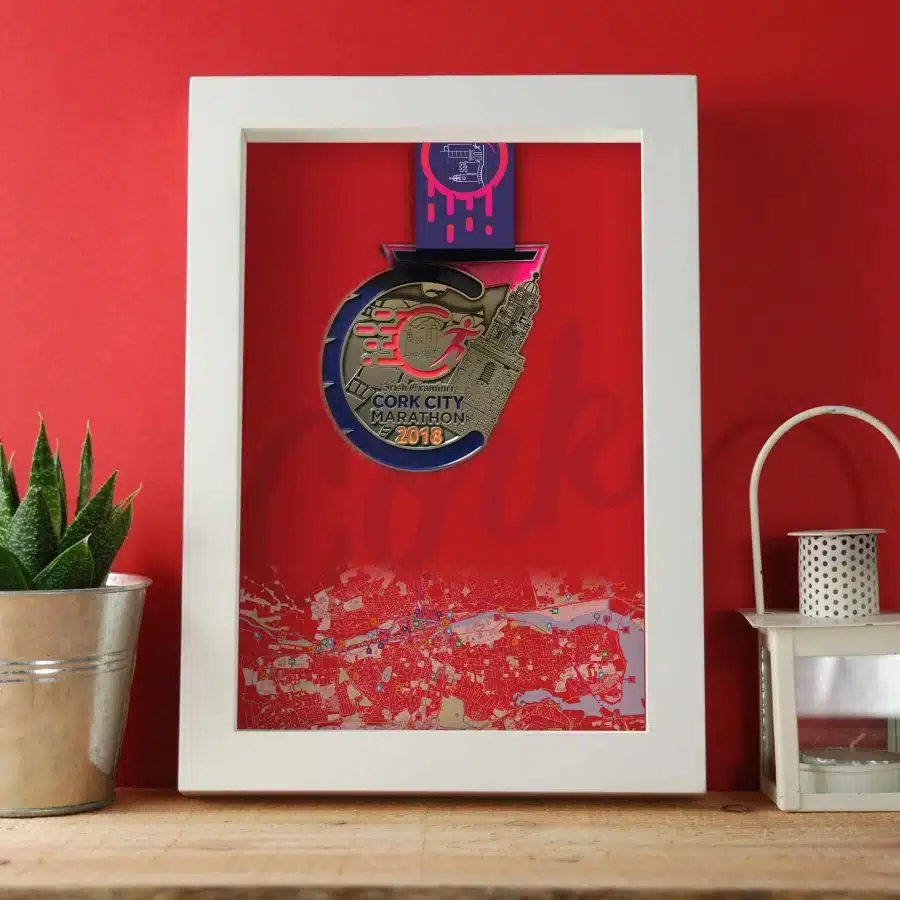 Cork Marathon Medal Frame with Route Map