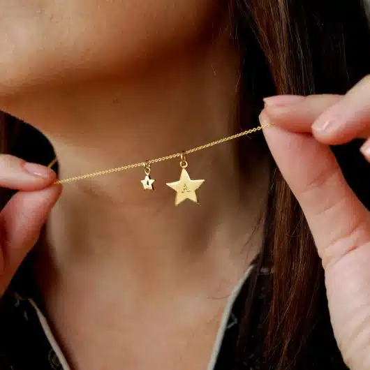 Personalised Gold Stars Necklace