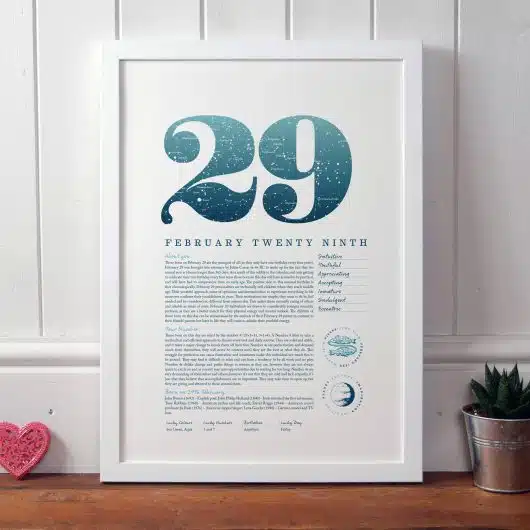 February 29th Birthday Print