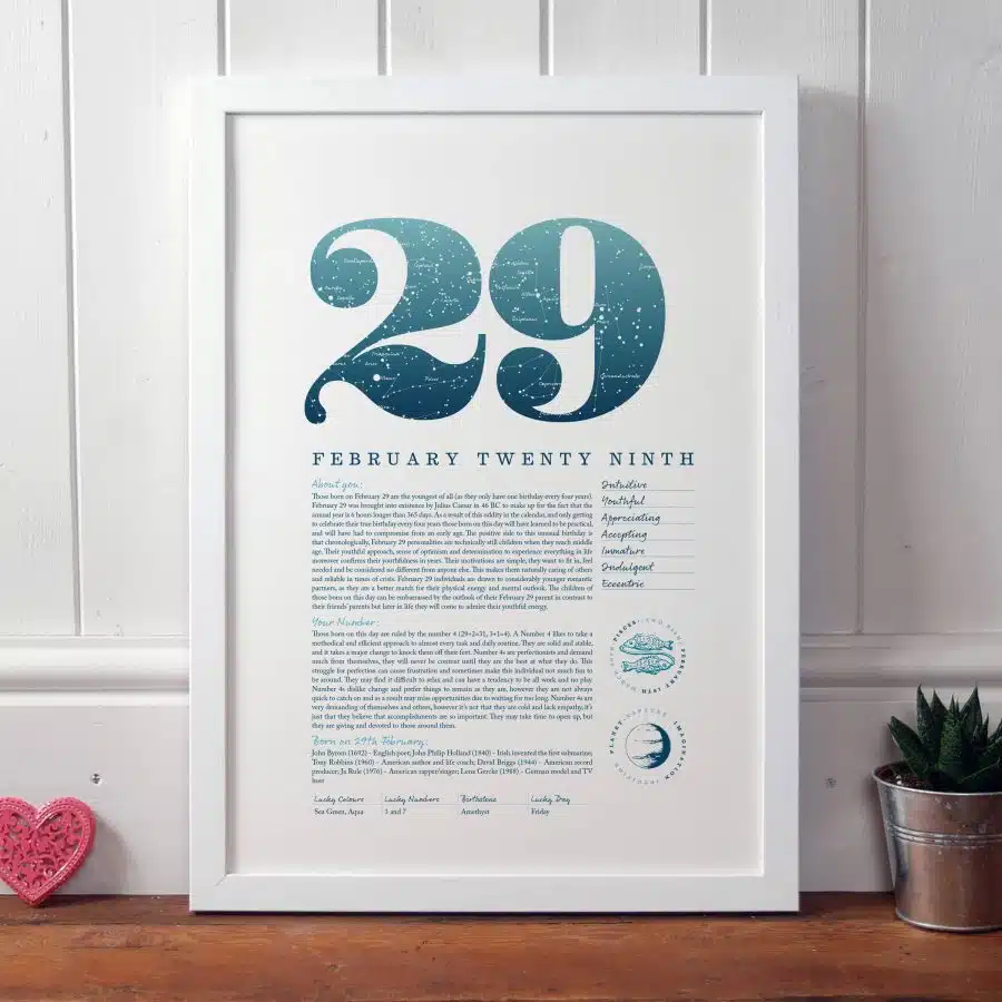 February 29th Birthday Print