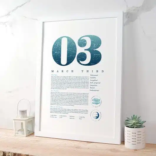 March Birthday Prints