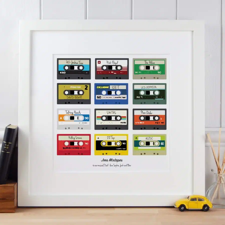 Mixtapes Poster print gift for Dad