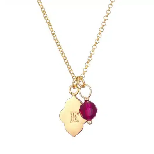 Moroocan Charm with Birthstone Necklace