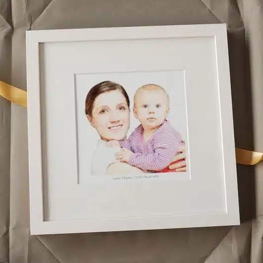 Mother and Baby Portrait Gift Colour Clipped