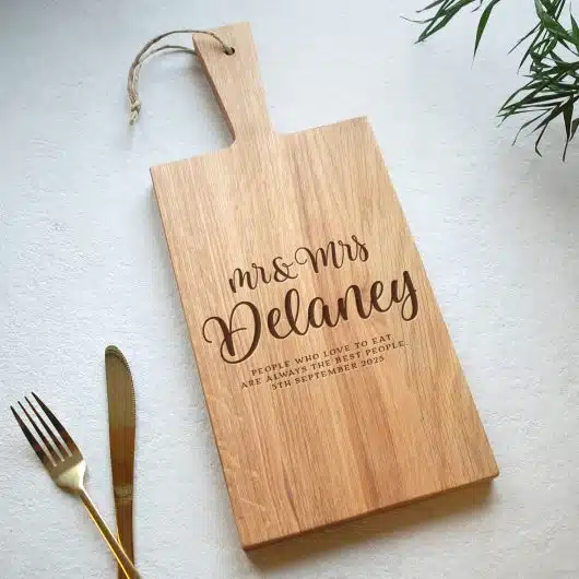 Mr&Mrs Board Oak Rectangle