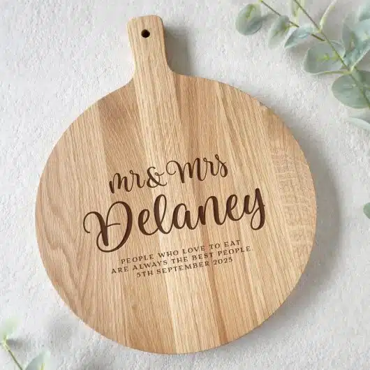 Mr&Mrs Board Oak Round