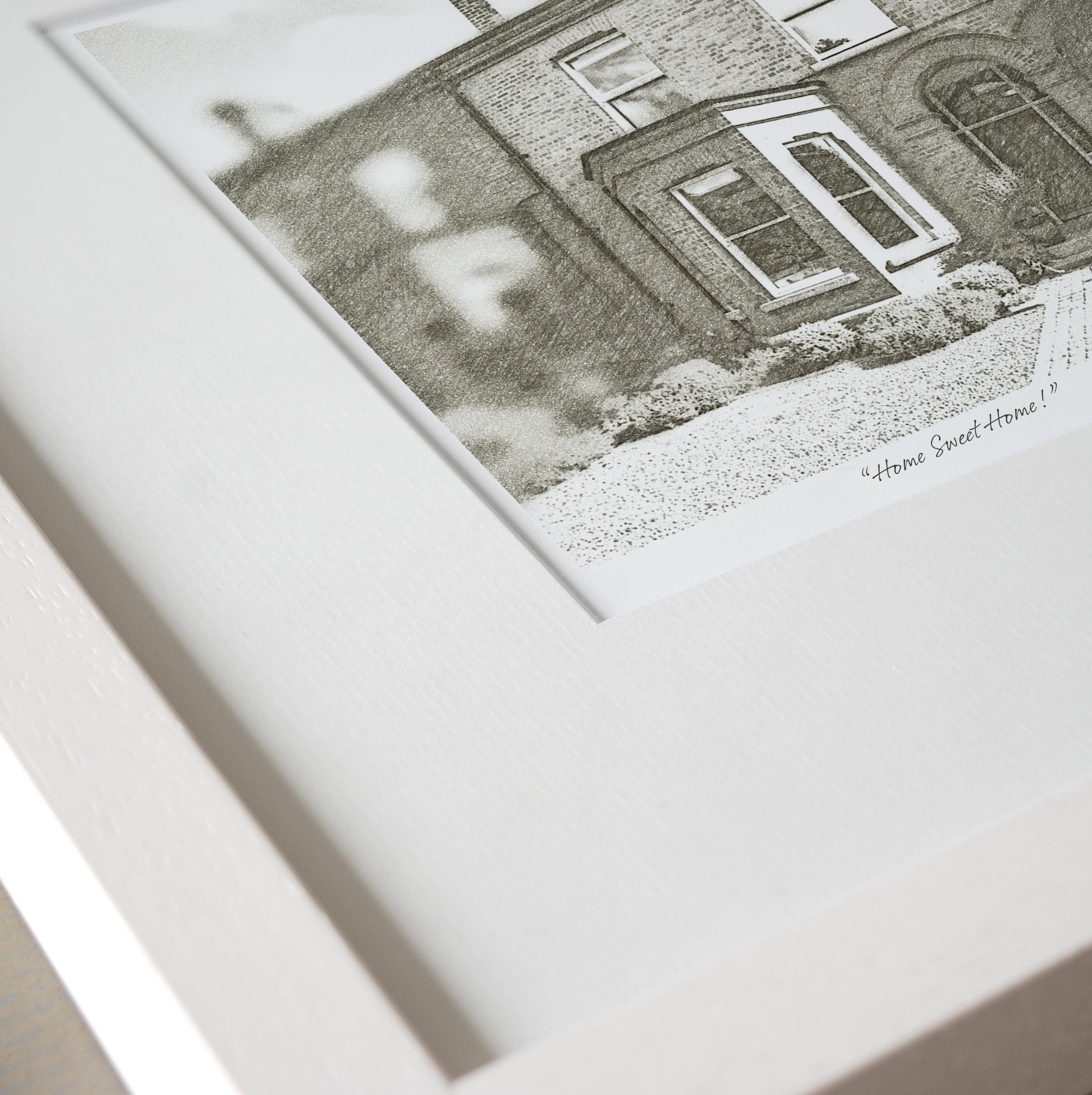 Pencil Drawing House Gift