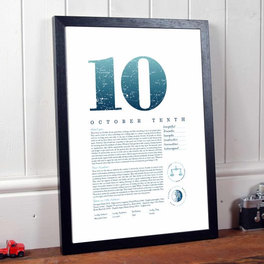 October Birthday Prints