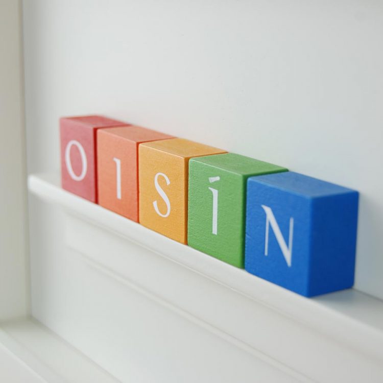 Christening Gift for Boy-Rainbow ABC Blocks