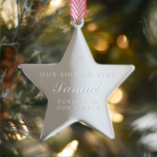In Memory Silver Christmas Star