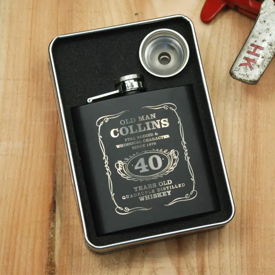 Personalised Hip Flask Birthday Gift