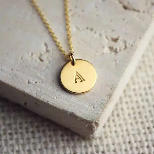 Personalised-Jewellery-Yellow-Gold-Initial-Necklace