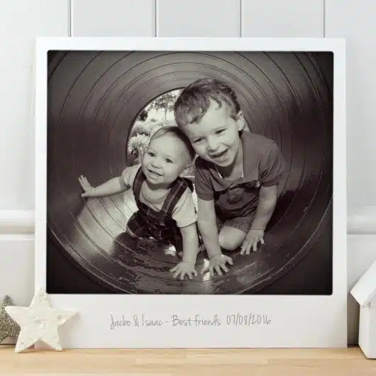 Children Personalised Vintage Photo Print