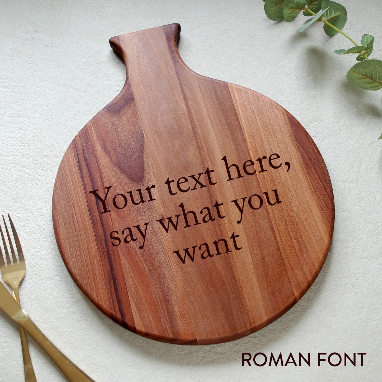 'Your Text' Large Walnut Chopping Board - Image 2