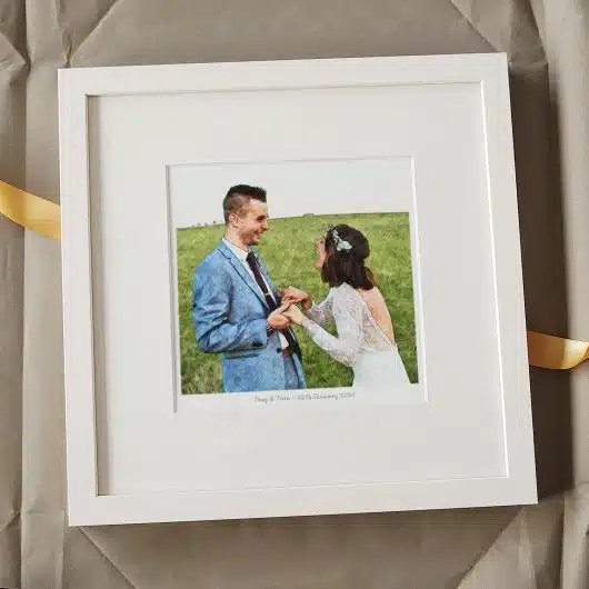 Wedding Pencil Sketch Gift Colour White Frame