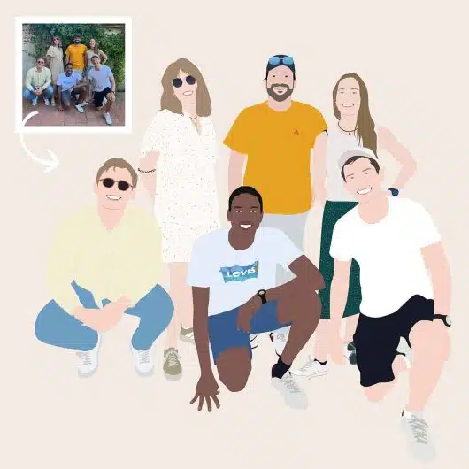 Pop Art Portrait 6 People