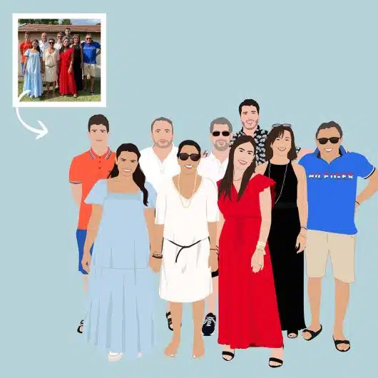 Pop Art Portrait 9 People