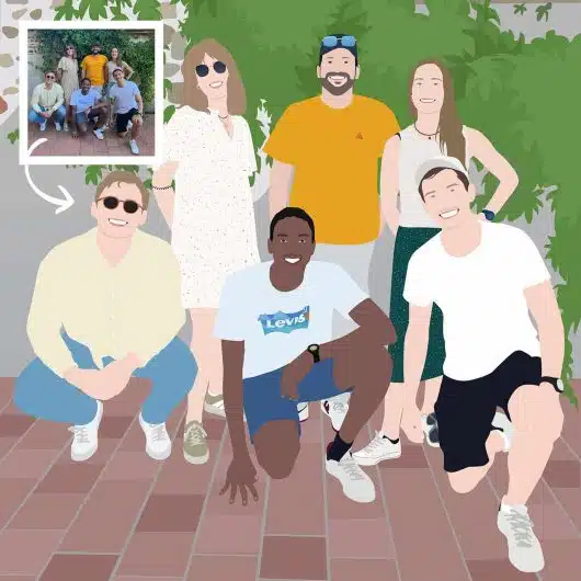 Pop Art Portrait 6 People