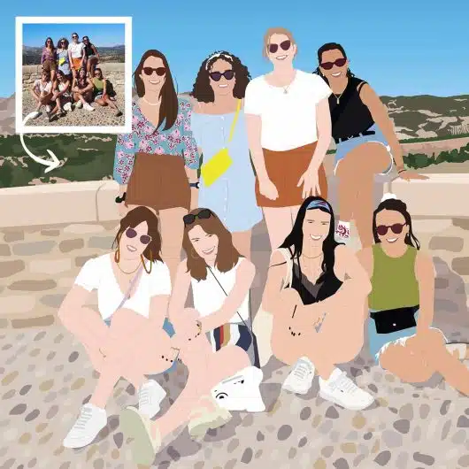 Pop Art Portrait 8 People