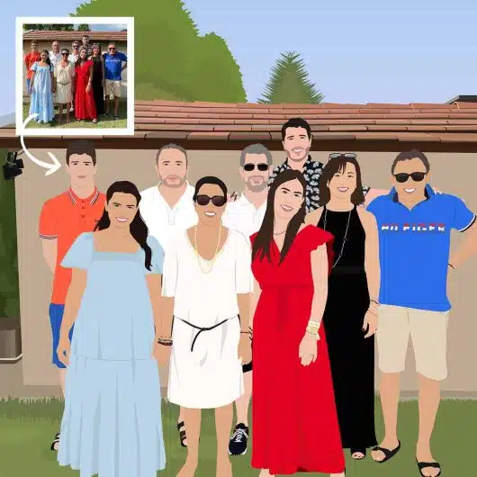 Pop Art Portrait 9 People