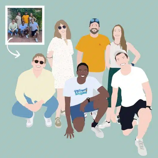 Pop Art Portrait 6 People