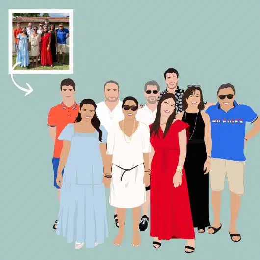 Pop Art Portrait 9 People