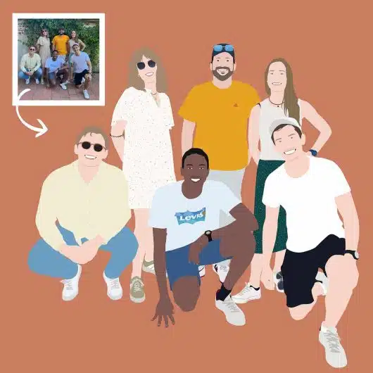 Pop Art Portrait 6 People