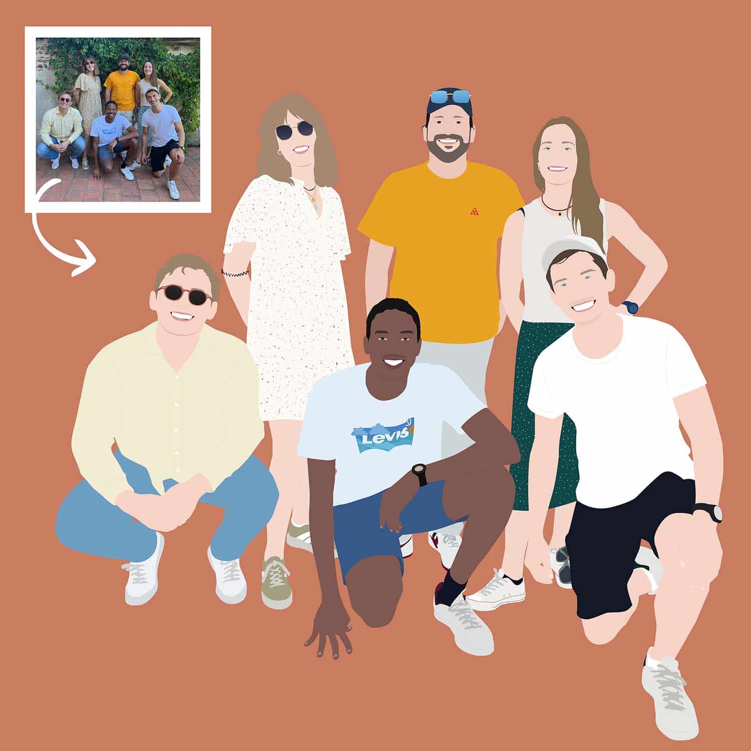 Pop Art Portrait - 6 People - Image 6