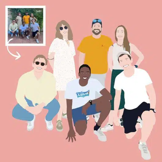 Pop Art Portrait 6 People