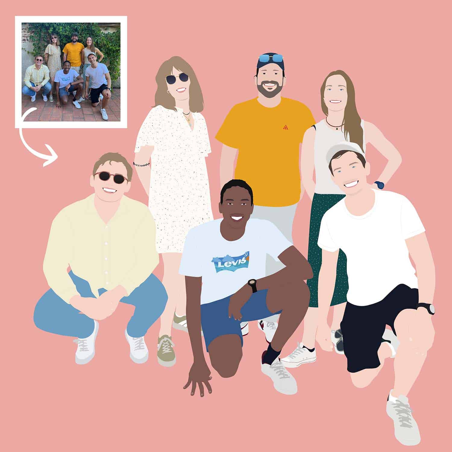 Pop Art Portrait - 6 People - Image 7