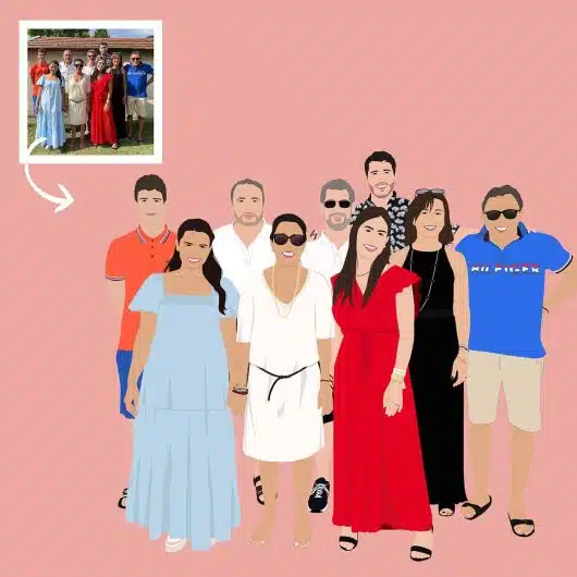 Pop Art Portrait 9 People