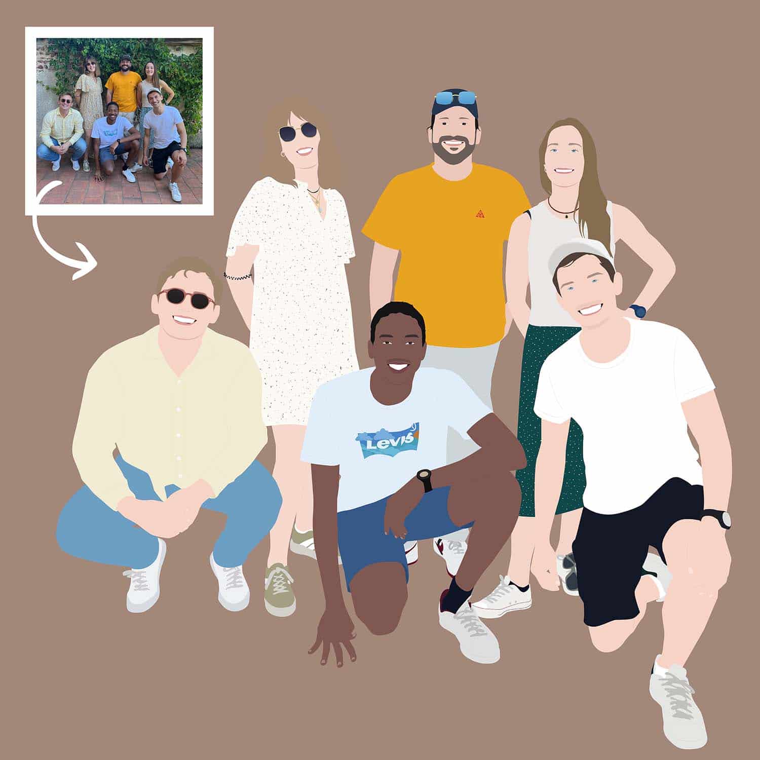 Pop Art Portrait - 6 People - Image 8