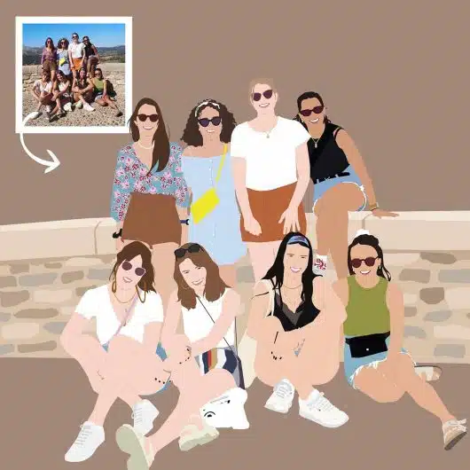 Pop Art Portrait 8 People